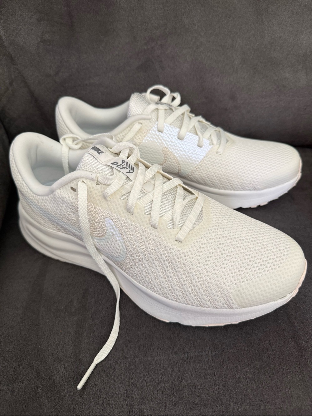 Nike Women's All-White Lightweight Mesh Sneakers